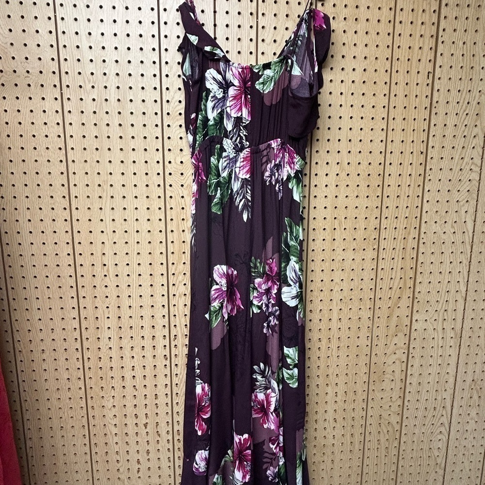 - NWT Express Floral Midi Ruffle Dress - Picture 4 of 5